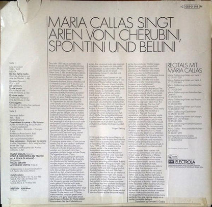 Maria Callas : Singt Arien Von Cherubini, Spontini Und Bellini (LP, Comp)