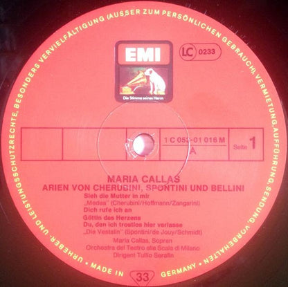 Maria Callas : Singt Arien Von Cherubini, Spontini Und Bellini (LP, Comp)