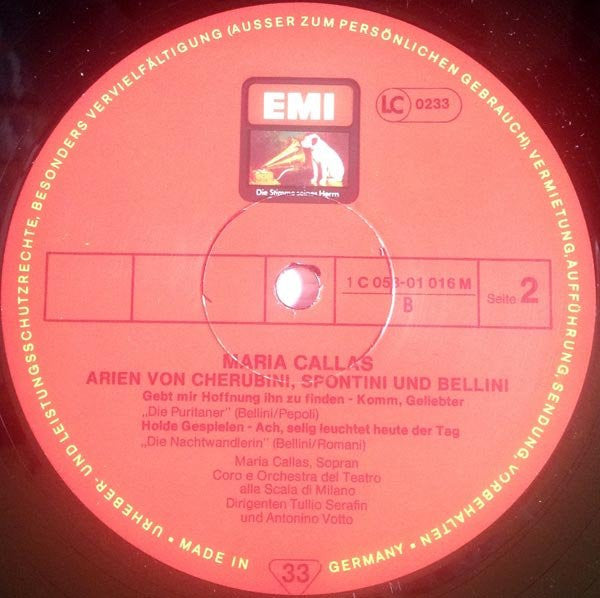 Maria Callas : Singt Arien Von Cherubini, Spontini Und Bellini (LP, Comp)