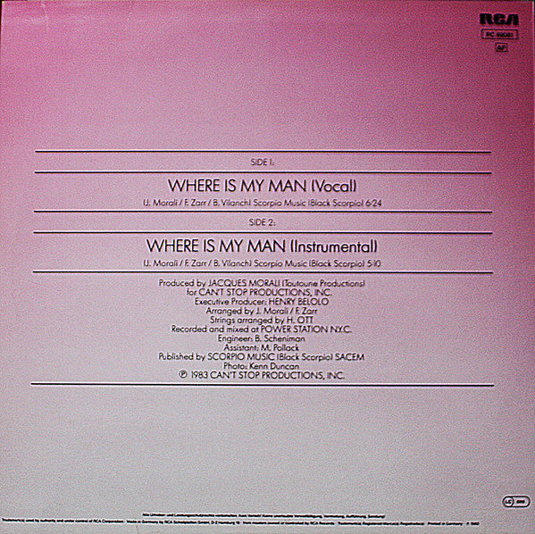 Eartha Kitt : Where Is My Man (12", Maxi)