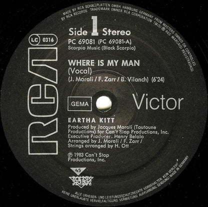 Eartha Kitt : Where Is My Man (12", Maxi)