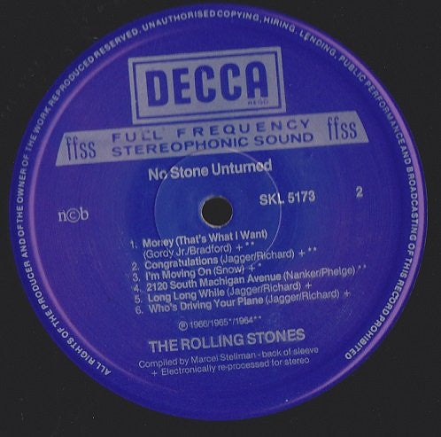 The Rolling Stones : No Stone Unturned (LP, Comp, RE)