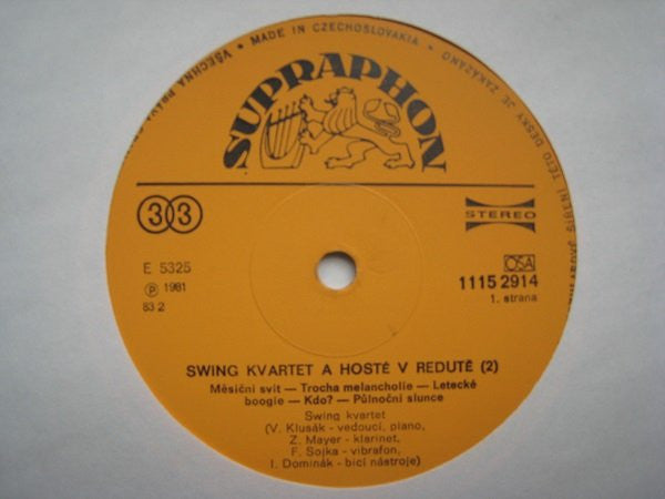 Swing Kvartet : Swing Kvartet V Redutě (2) (LP, Album, RP)