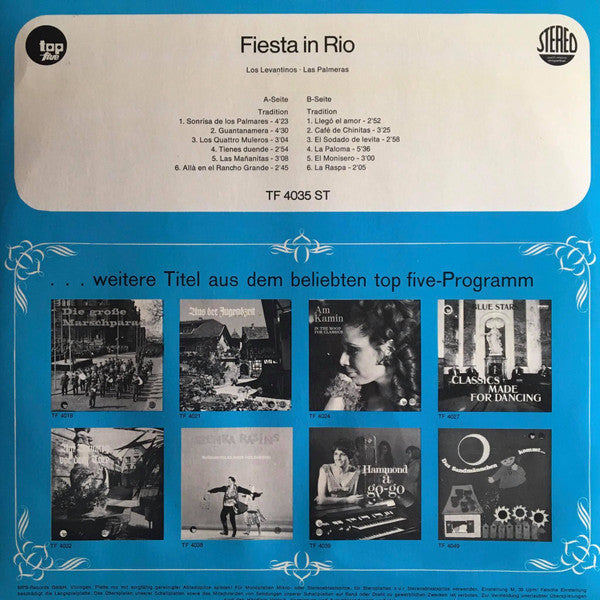 Los Levantinos - Las Palmeras : Fiesta In Rio (LP)