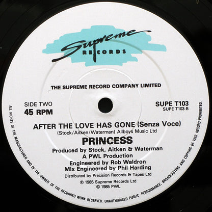 Princess : After The Love Has Gone (12")