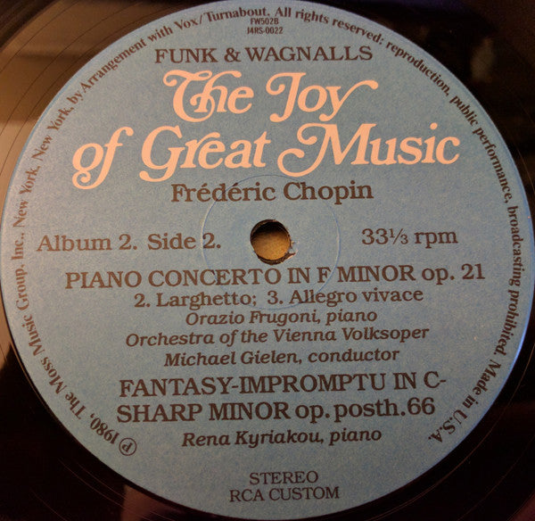 Frédéric Chopin : Piano Concerto In F Minor; Fantasy-Impromptu In C-Sharp Minor (LP, Album)