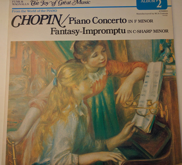 Frédéric Chopin : Piano Concerto In F Minor; Fantasy-Impromptu In C-Sharp Minor (LP, Album)