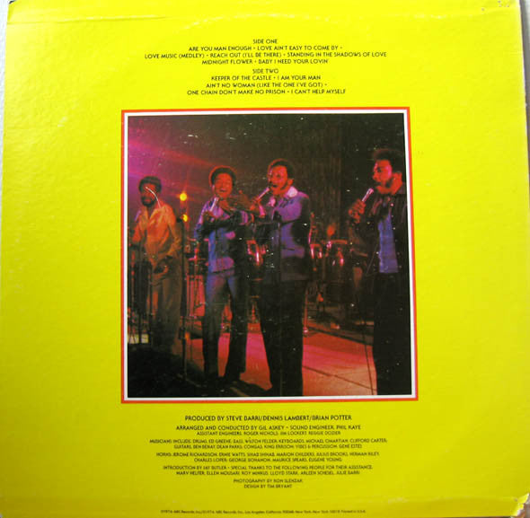 Four Tops : Live & In Concert (LP, Album, Pit)