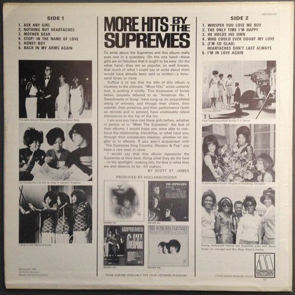 The Supremes : More Hits By The Supremes (LP, Album, Ind)