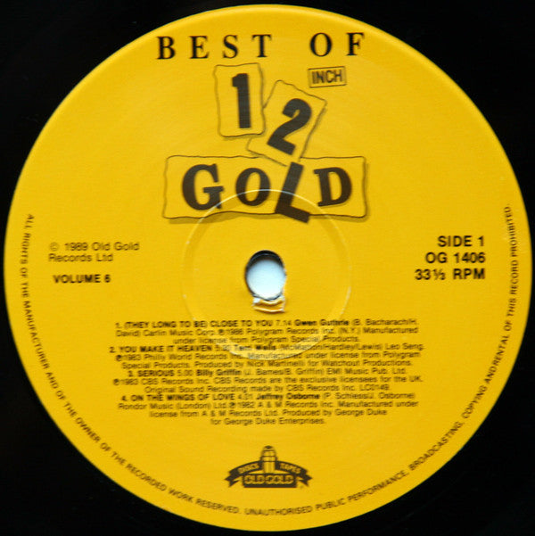 Various : Best Of 12 Inch Gold (Volume 6) (LP, Comp)