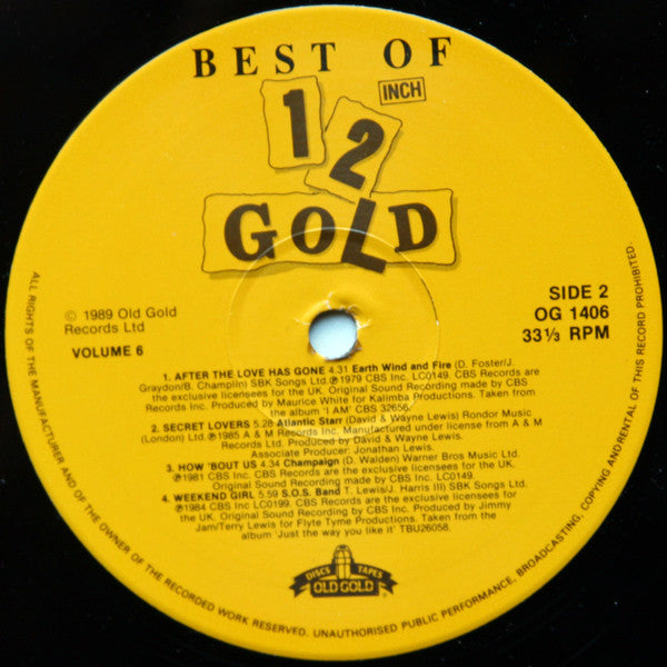 Various : Best Of 12 Inch Gold (Volume 6) (LP, Comp)