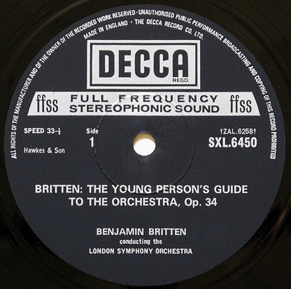 Benjamin Britten, The London Symphony Orchestra / English Chamber Orchestra : Young Person's Guide To The Orchestra / Variations On A Theme Of Frank Bridge (LP, Comp)