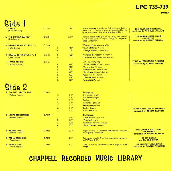 Various : Chappell Recorded Music (LP)