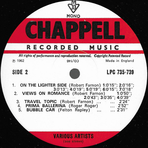 Various : Chappell Recorded Music (LP)