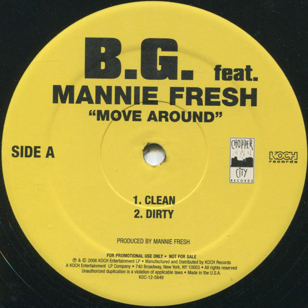 B.G. : Move Around (12", Promo)