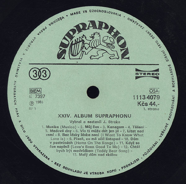 Various : XXIV. Album Supraphonu (LP, Comp, P/Mixed)