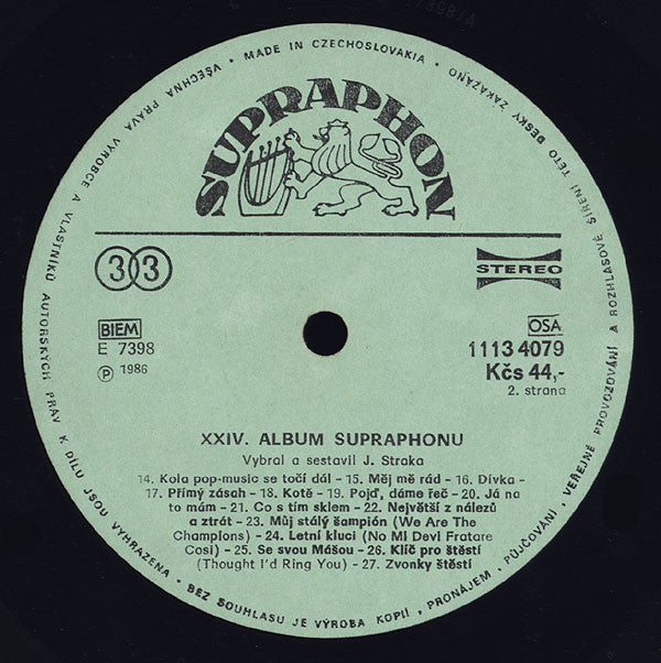 Various : XXIV. Album Supraphonu (LP, Comp, P/Mixed)