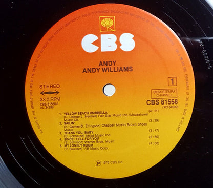 Andy Williams : Andy (LP, Album)