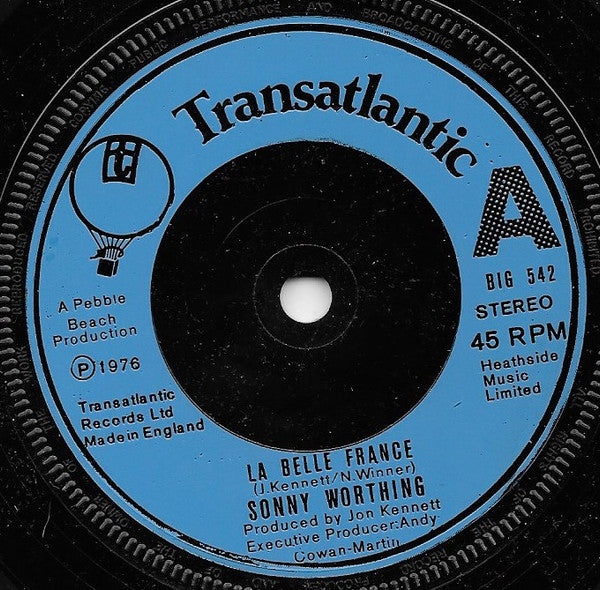 Sonny Worthing : La Belle France (7")