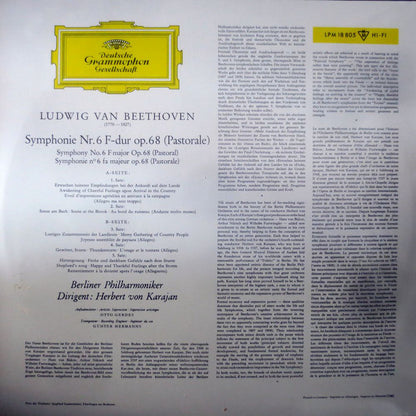 Ludwig van Beethoven - Berliner Philharmoniker, Herbert Von Karajan : Pastorale, Symphonie 6 (LP, Album, Mono)