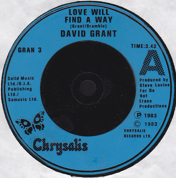 David Grant : Love Will Find A Way (7", Single)