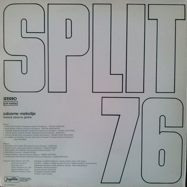 Various : Split 76 - Zabavne Melodije (LP)