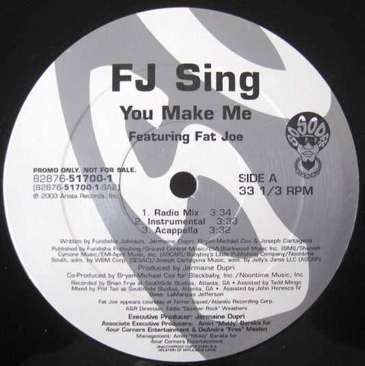 FJ Sing : You Make Me / Love 2003  (12", Promo)