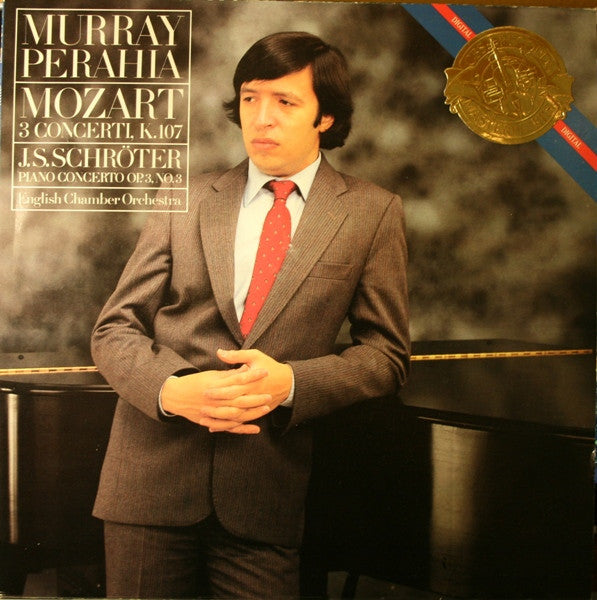 Wolfgang Amadeus Mozart, Johann Samuel Schröter - Murray Perahia, English Chamber Orchestra : 3 Concerti. K. 107 • Piano Concerto Op. 3, No. 3 (LP, Album)