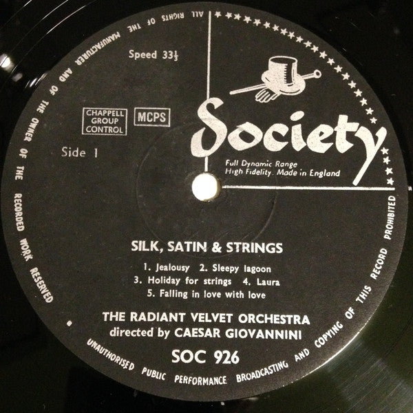 The Radiant Velvet Orchestra : Silk, Satin & Strings (LP)