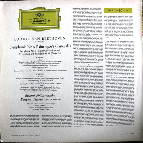 Ludwig van Beethoven / Berliner Philharmoniker, Herbert von Karajan : »Pastorale« (LP, RP)