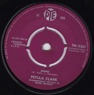 Petula Clark : Romeo (7", Single)