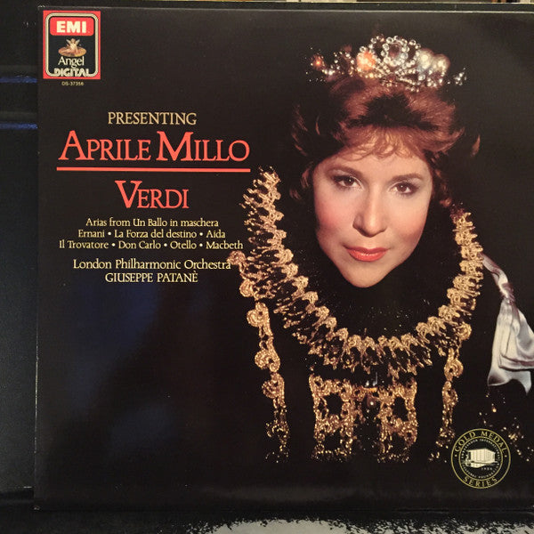 Giuseppe Verdi, Aprile Millo, Giuseppe Patanè : Verdi Arias From Un Ballo In Maschera, Ernani, La Forza Del Destino, Aida, Il Trovatore, Don Carlo, Otello, Macbeth (LP)