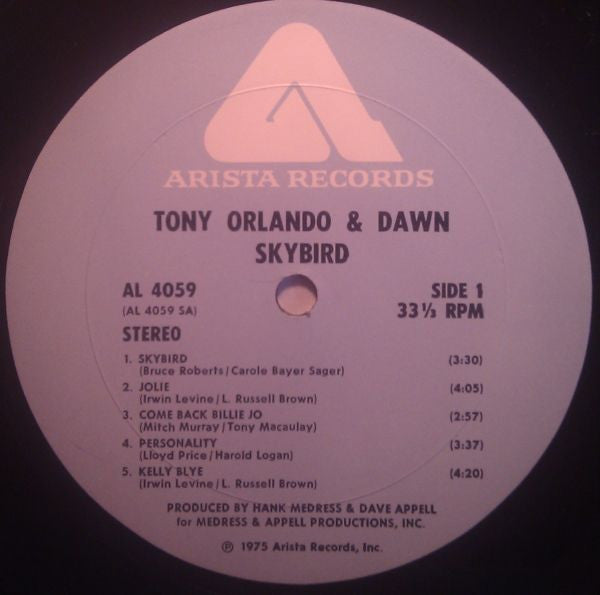 Tony Orlando & Dawn : Skybird (LP, Album)