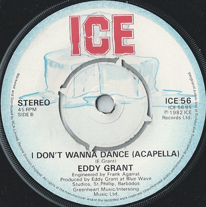 Eddy Grant : I Don't Wanna Dance (7", Single, Pus)