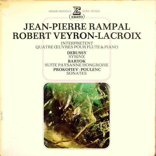 Jean-Pierre Rampal, Robert Veyron-Lacroix : Interprètent Quatre Œuvres Pour Flute & Piano (LP)