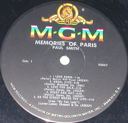 Paul Smith (5) : Memories Of Paris (LP, Album)