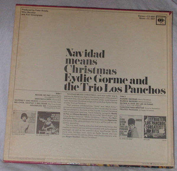 Eydie Gormé And Trio Los Panchos : Navidad Means Christmas (LP, Album, Mono)