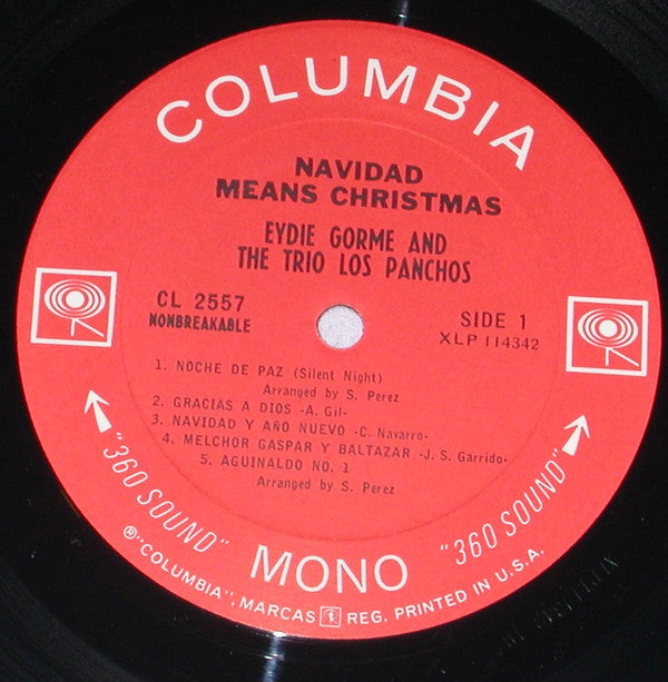 Eydie Gormé And Trio Los Panchos : Navidad Means Christmas (LP, Album, Mono)