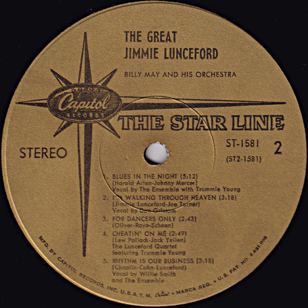 Billy May And His Orchestra : The Great Jimmie Lunceford (LP, Album)