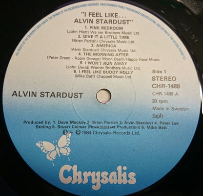 Alvin Stardust : I Feel Like... Alvin Stardust (LP, Album)