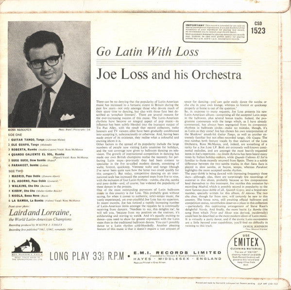 Joe Loss & His Orchestra : Go Latin With Loss (LP, Album)