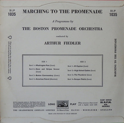 Boston Promenade Orchestra Conducted By Arthur Fiedler : Marching To The Promenade (10", Mono)