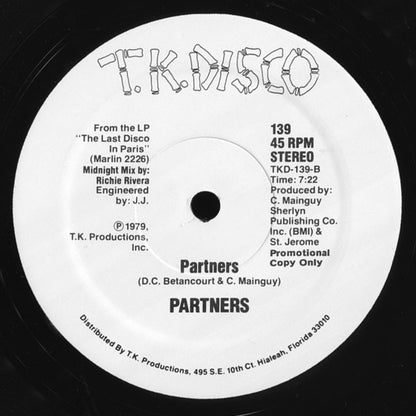 Partners : Dance (Whoever You Are) / Partners (12", Promo)