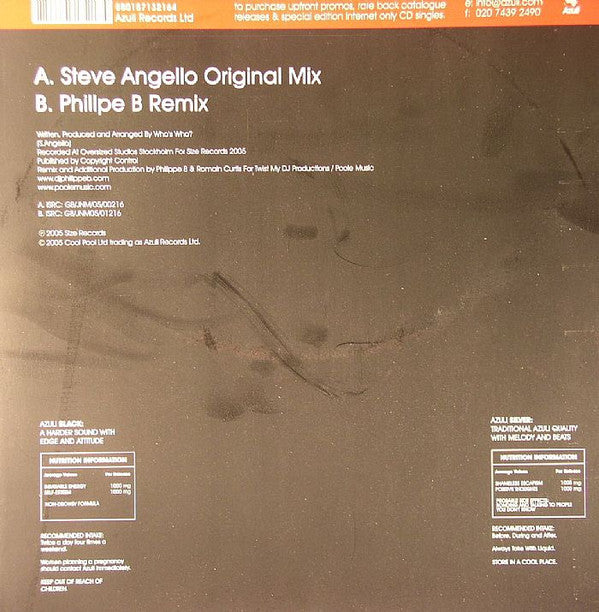 Who's Who? : Not So Dirty (Steve Angello / Phillpe B Mixes) (12")