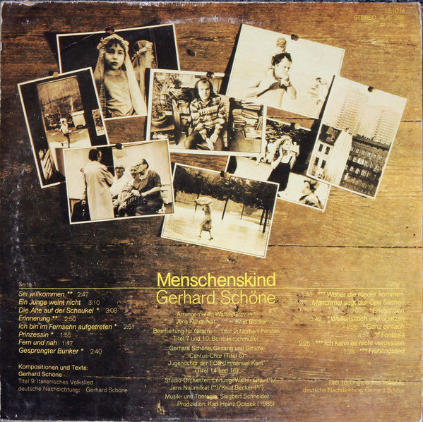 Gerhard Schöne : Menschenskind (LP, Album)