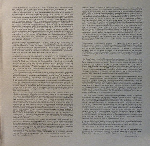 Jean-Philippe Rameau, John Eliot Gardiner : Les Fêtes D'Hébé - La Danse (LP, Album, TP)