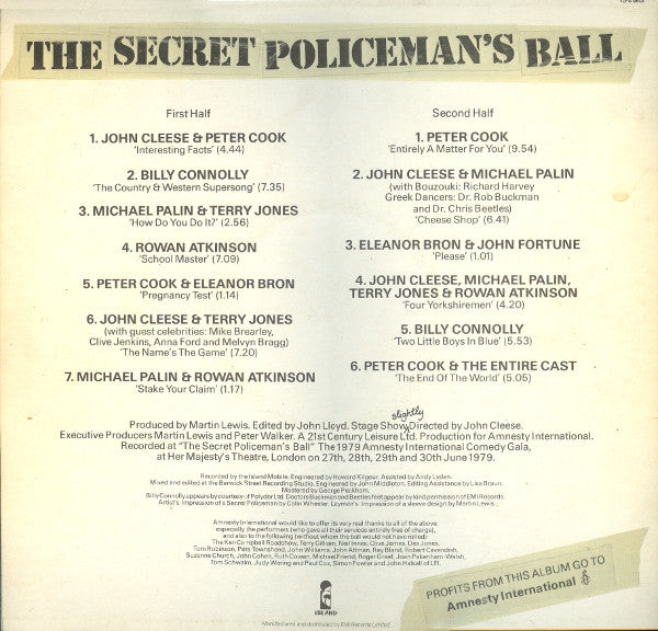 Various : The Secret Policeman's Ball (LP, Album, "ha)