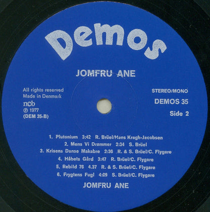 Jomfru Ane Band : Jomfru Ane (LP, Album, Blu)