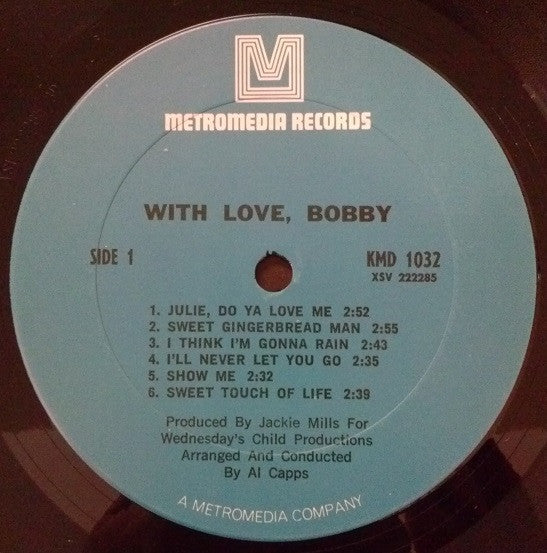 Bobby Sherman : With Love, Bobby (LP, Album, RP)