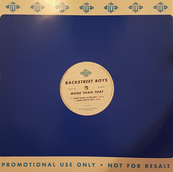 Backstreet Boys : More Than That (12", Promo)